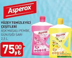 ASPEROX YÜZEY TEMİZLEYİCİ ÇEŞİTLERİ 2,5 L